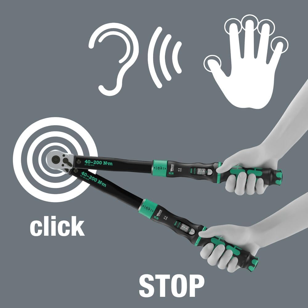 Wera 05075692001 Click-Torque Lock C 3 Drehmomentschlüssel, einstellbar, Umschaltknarre, Torque Lock