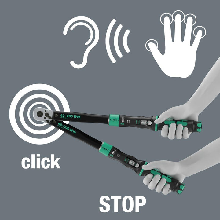 Wera 05075692001 Click-Torque Lock C 3 Drehmomentschlüssel, einstellbar, Umschaltknarre, Torque Lock