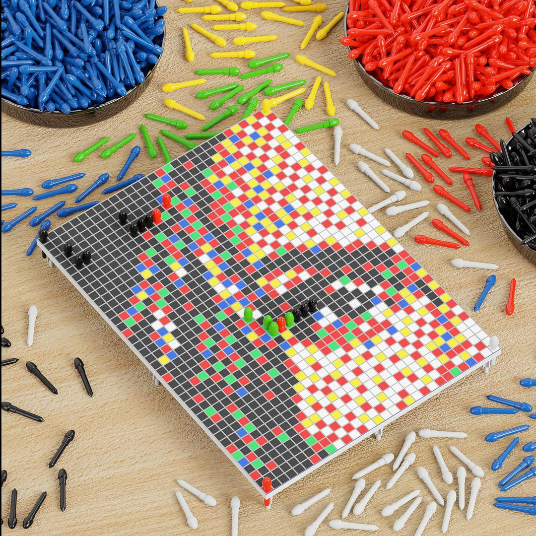 Quercetti Pixel Art 4 Selfie-Mosaik-Set – Verwandeln Sie jedes Foto in Mosaikkunst mit 4800 Klammern