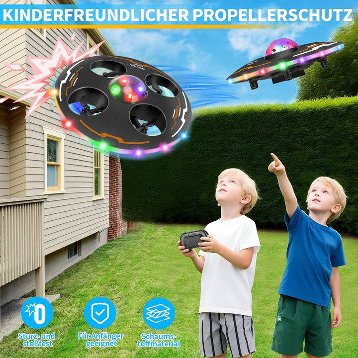Charmofun Mini Drohne für Kinder, Drohne Kinder für Anfänger UFO 360°, RC Flugzeug Spielzeug Drone m