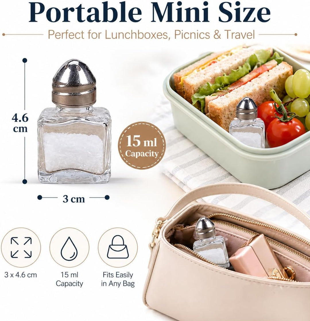 30 Mini-Salz- und Pfefferstreuer Set | Tragbares Salz- und Pfeffermühlen-Set | Kompakte Salz- und Pf