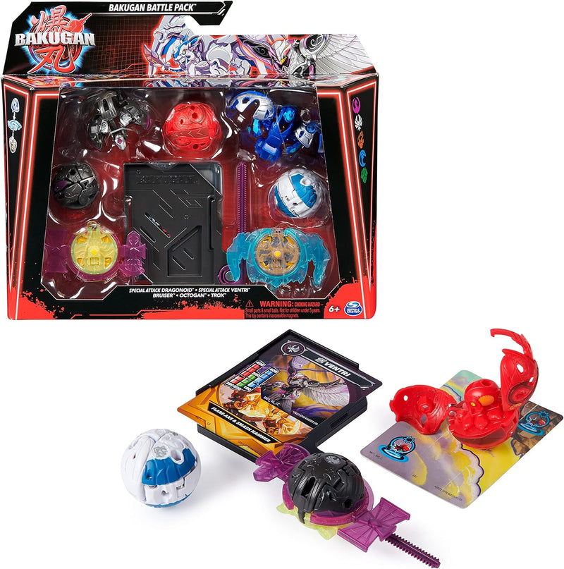 Bakugan 3.0 Battle Pack mit 5 Bällen (2 Special Attack Dragonoid & Ventri und drei Core Balls Bruise