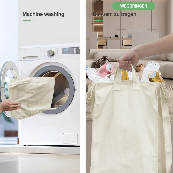 AdelDream 100L 2 Fächer Pfandflaschen Sammelbehälter Gross Pfandflaschen Aufbewahrung Behälter für l