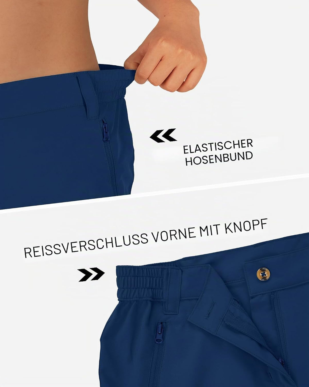 Outdoor Ventures Kurze Hose Damen UPF50+ UV Schutz Wander Shorts Sommer Leicht Trekking Shorts Stret