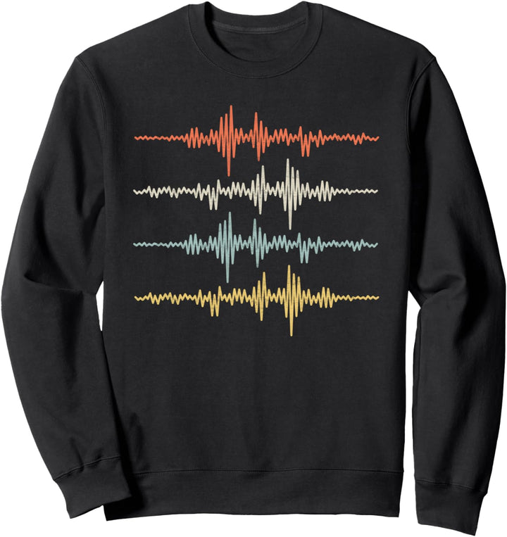 Retro Vintage Schallwellen Audiomusik Sweatshirt