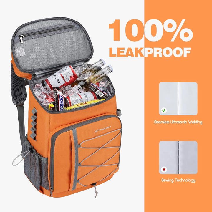 Maelstrom Kühlrucksack 35/50 Dosen, Isolierter Cooler Rucksack Auslaufsicher, Grosse Kühltasche Ruck