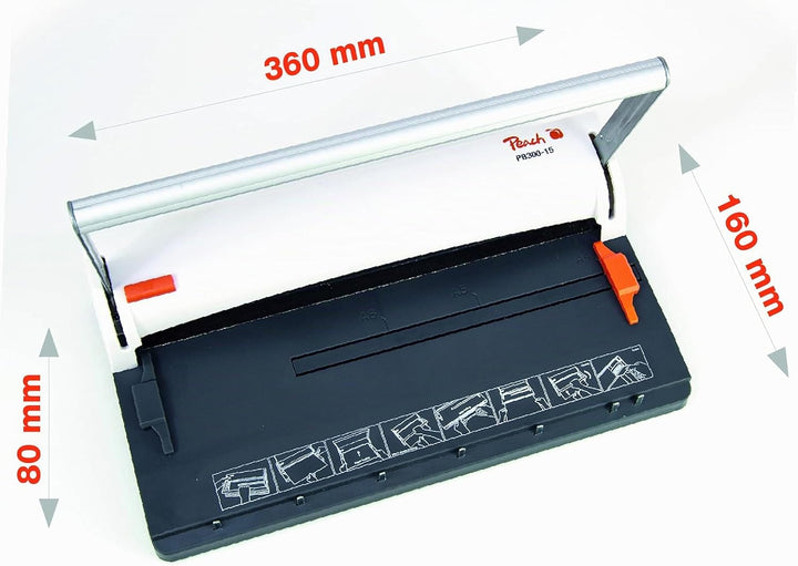 Peach Draht Bindemaschine - bindet 60 A4 Seiten - inkl. kostenloses Starterset für 20 Bindungen - PB