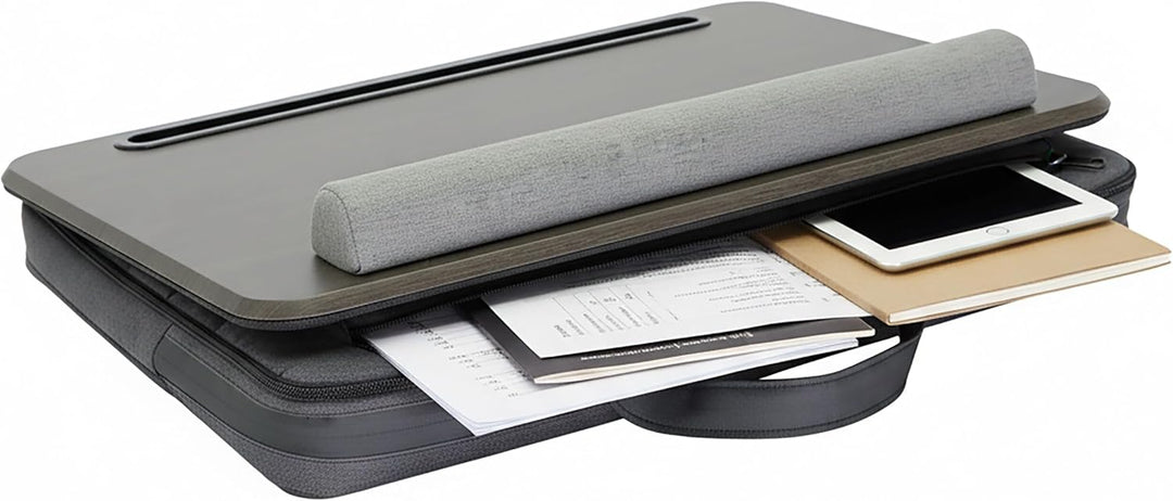 Relaxdays Laptopkissen mit Tasche, BxT: 43 x 32 cm, Handyhalterung, Handballenauflage, Laptop Knieta