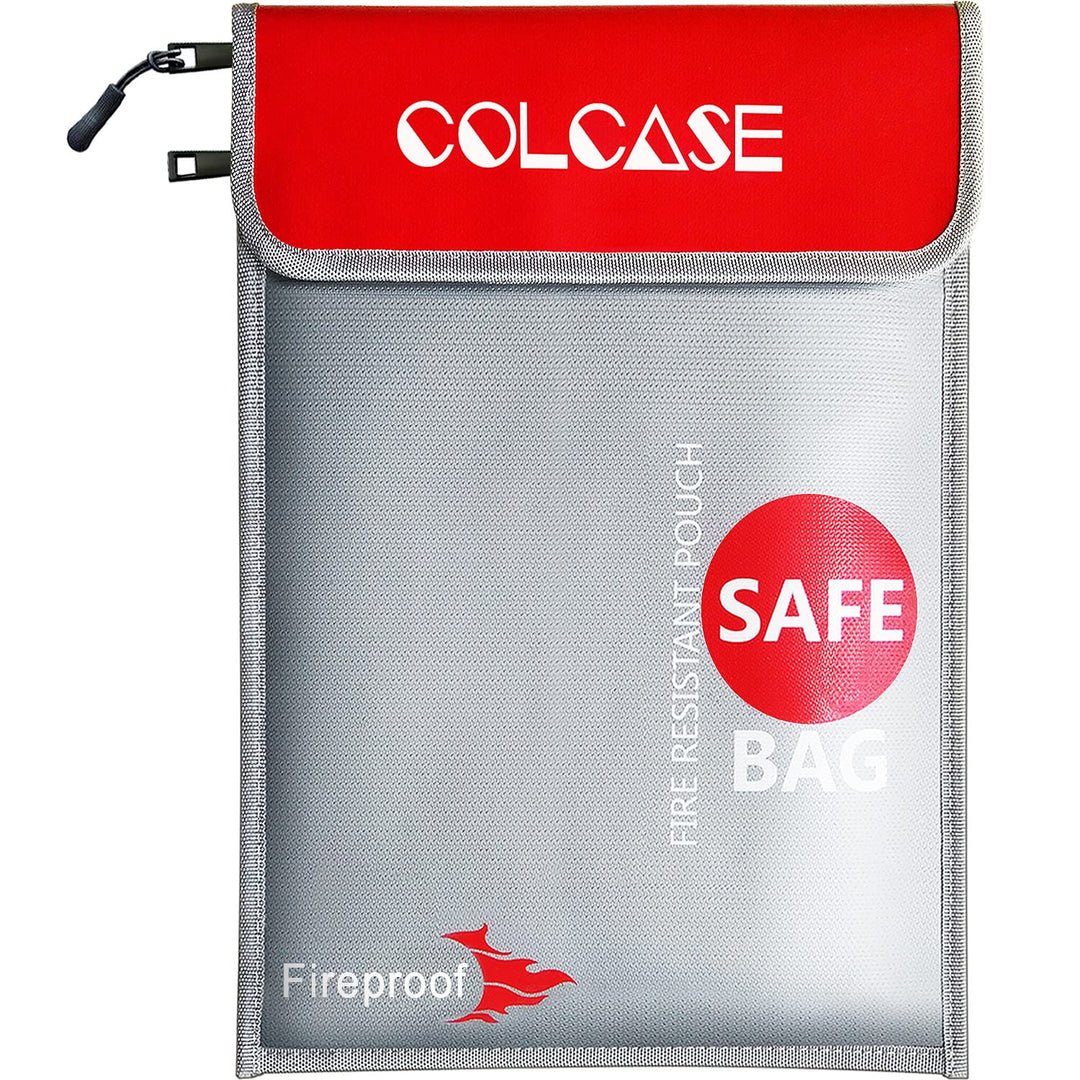 Colcase Feuerfeste Tasche, 38,1 x 27,9 cm, nicht reizend, mit Silikon beschichtet, feuerfest, sicher