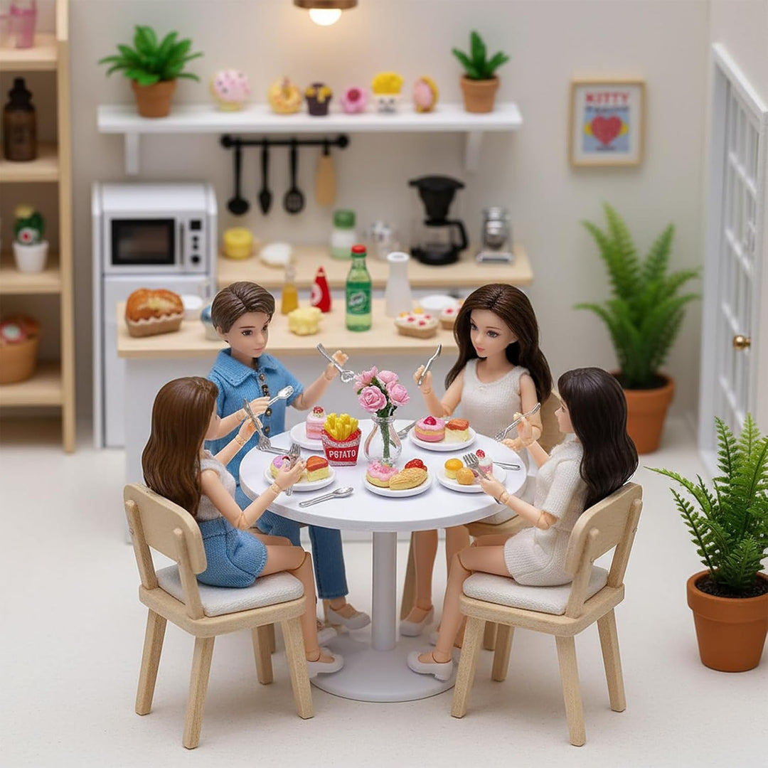 150 Stück Miniatur Essen Deko Miniatur Lebensmittel Set Harz Puppenhaus Zubehör Miniatur Küche Zubeh