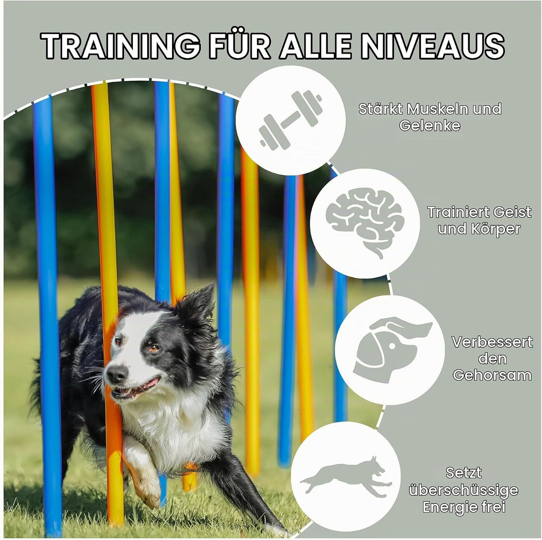 Trixie Agility Slalom, 12 Stangen, 115×ø 3 cm