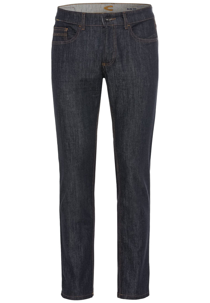 camel active Herren Slim Fit 5-Pocket Jeans 29W / 32L Dunkelblau, 29W / 32L Dunkelblau