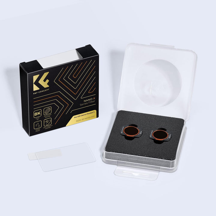 K&F Concept magnetisches ND Filter Set und Schwarzes Schlüsselband kompatibel mit DJI Osmo Pocket 3
