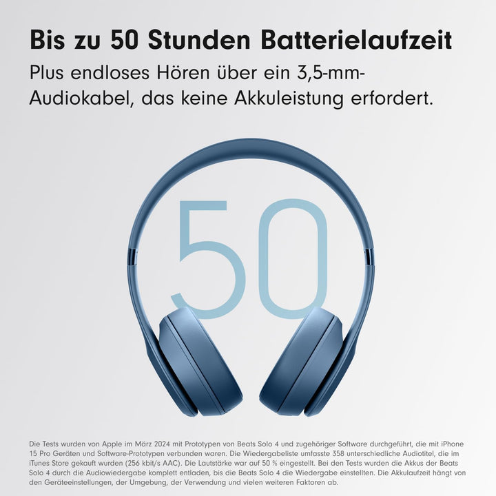 Beats Solo 4 - Kabelloser Bluetooth On-Ear Kopfhörer, Apple & Android kompatibel, Bis zu 50 Stunden