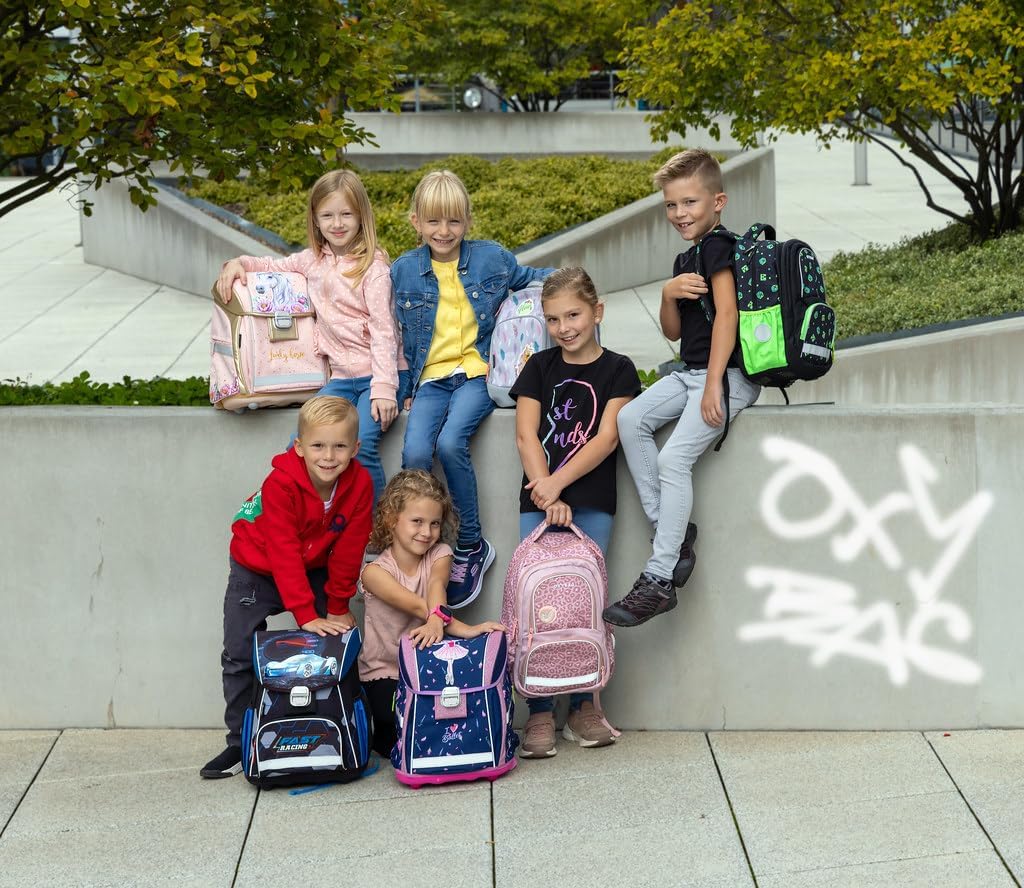 PREMIUM LIGHT Schulset 4 set für 1.-3. Klasse | Ergonomischer Schulrucksack, Sportbeutel, A4 Box & F