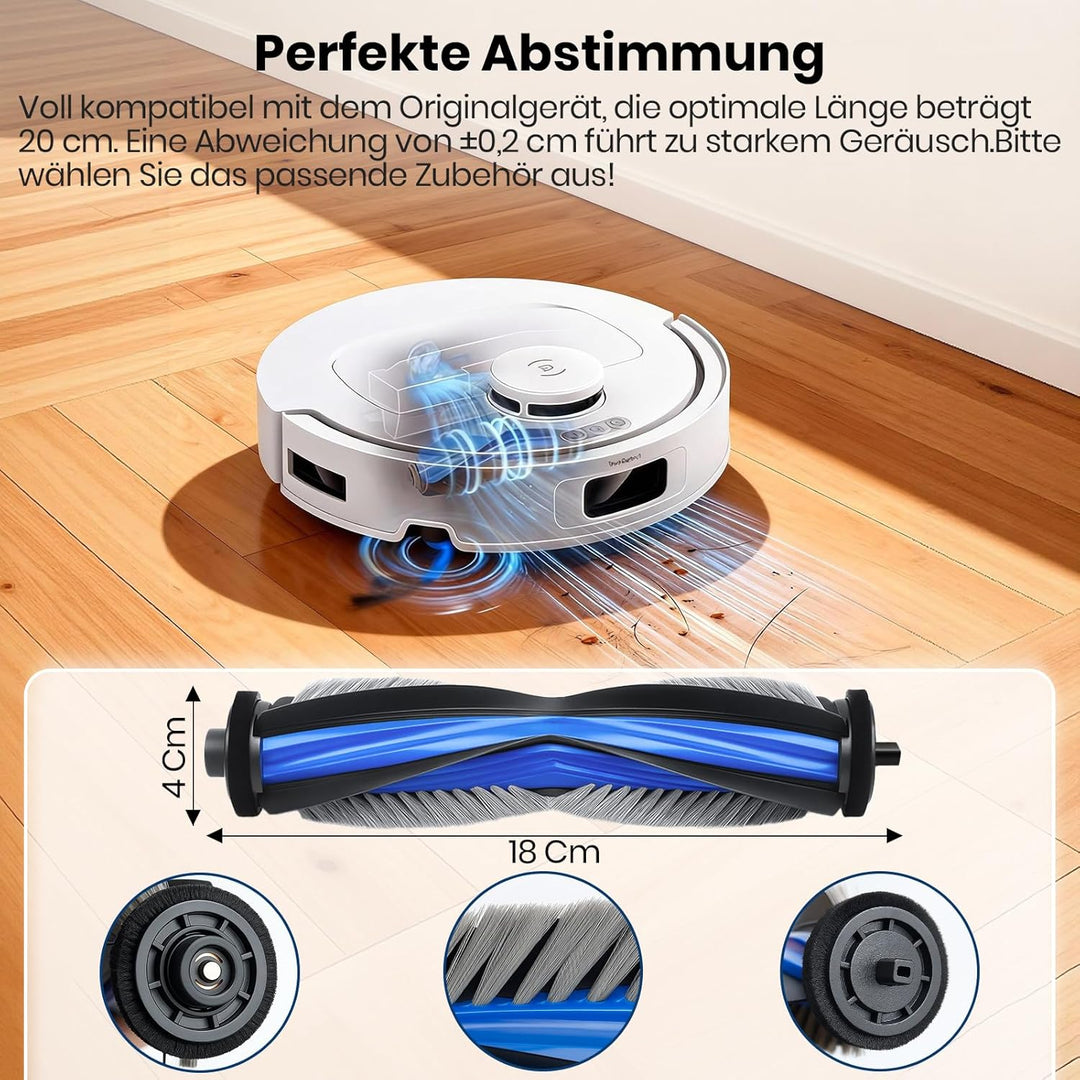 25 Stück Ersatzteil Zubehör für Ecovacs Deebot T30C Omni / T30C Saugroboter, 2 Hauptbürste, 6 Wischt