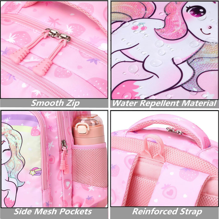 Jumpopack Schulrucksack Kinder Schultasche Schultaschen Einhorn Schulranzen Set Erdbeere Kinderrucks