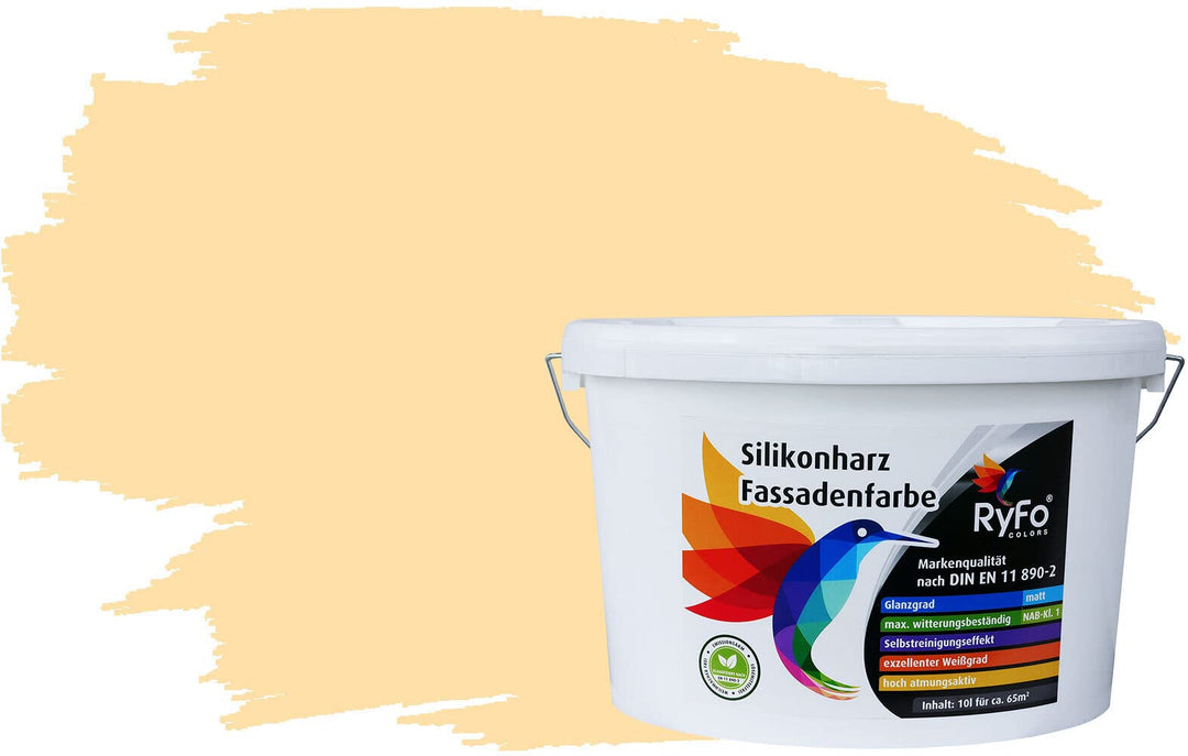 RyFo Colors Silikonharz Fassadenfarbe Lotuseffekt Trend Orangetöne Marshmallow 10l - bunte Fassadenf