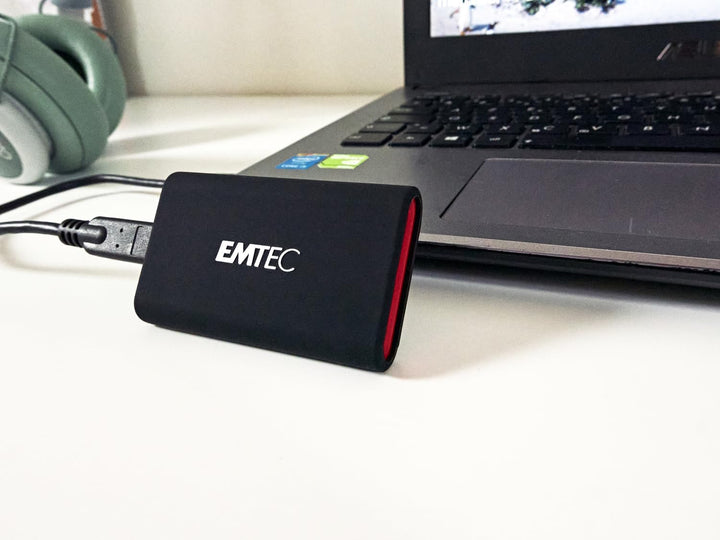 Emtec X210 Elite, Portable SSD 1 TB, Externe Festplatte,USB 3.2 Gen1 und 2.0, USB-C 3.2 Gen2 auf USB