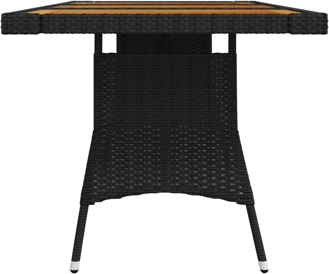 Gecheer Gartentisch Esstisch Holztisch Terrassentisch Balkontisch Gartenmöbel Tisch Poly Rattan & Ma
