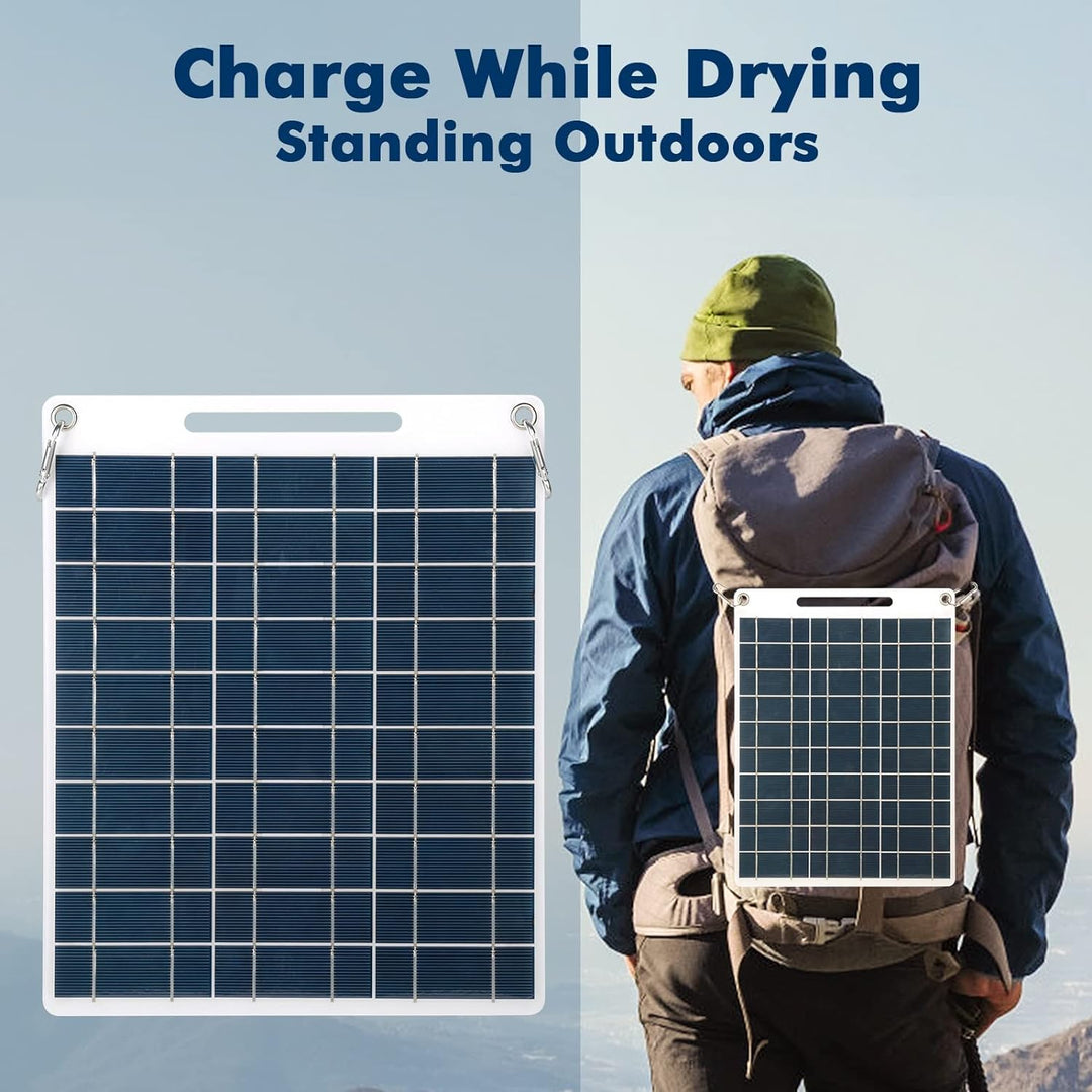 30W Solarpanel 5V Dual USB Tragbares Solarladegerät Outdoor Handy Ladegerät for Camping Wandern