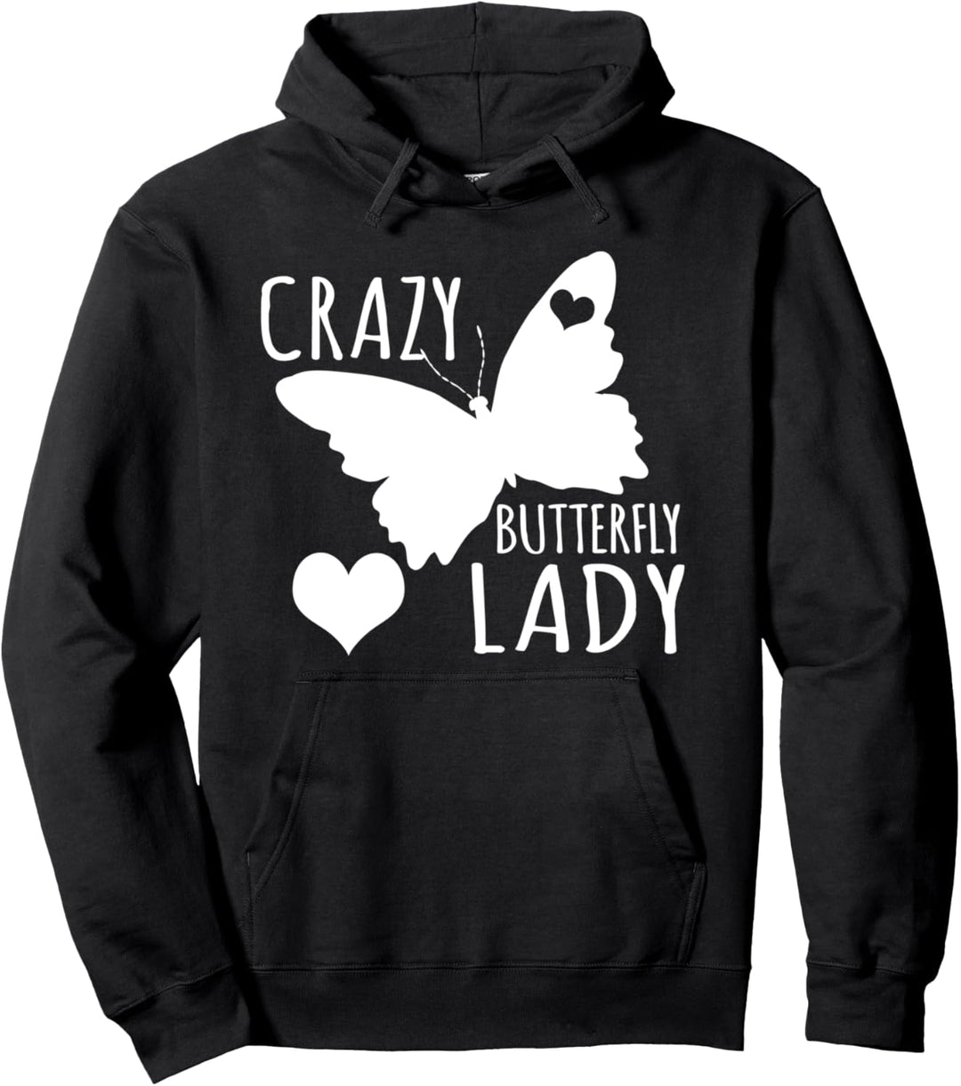 Butterfly Lover Funny - Verrückte Schmetterlingsdame Pullover Hoodie