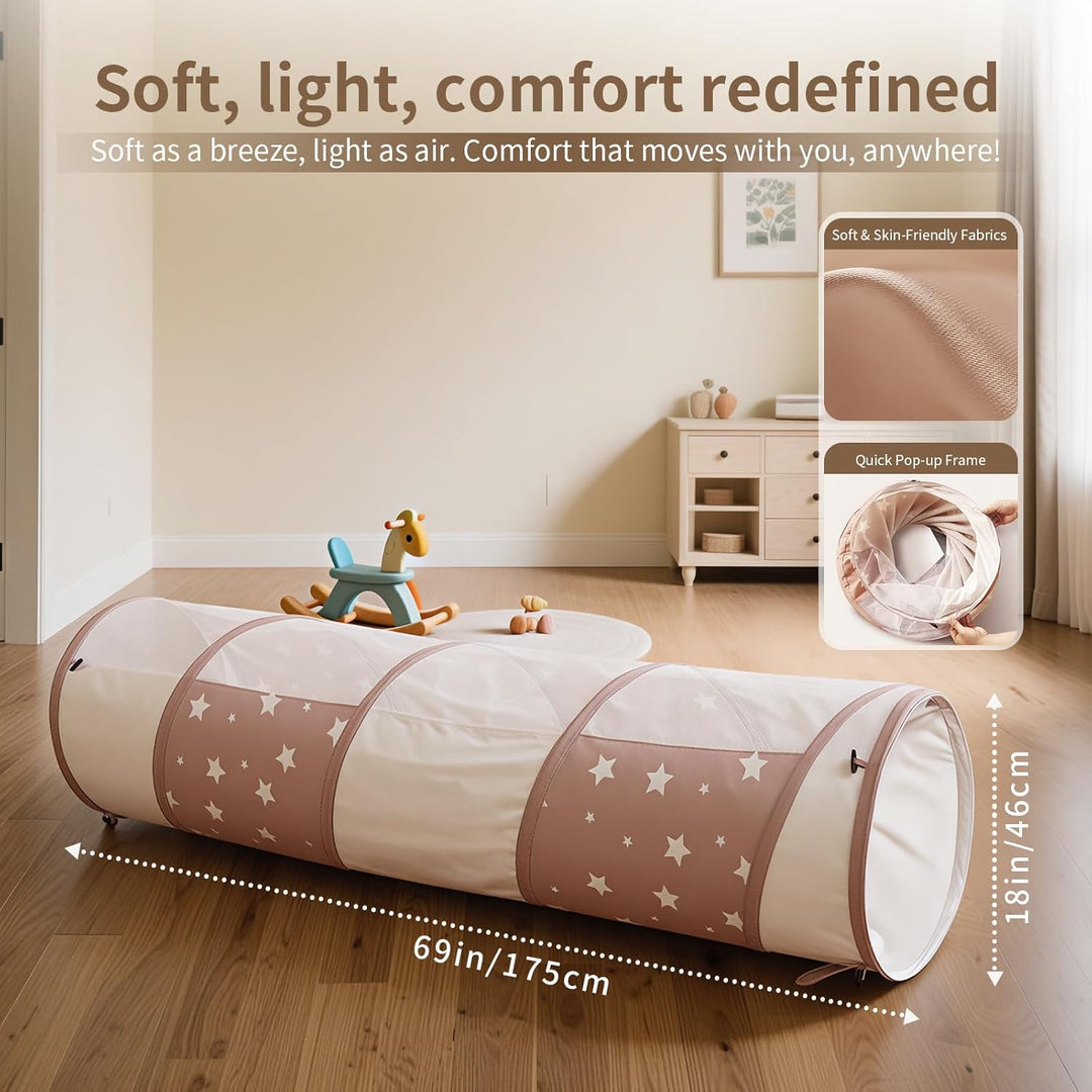 Sumbababy Pop up Spieltunnel für Kinder Indoor: 175×46cm Outdoor Klappbares Tunnel für Kinder Motori