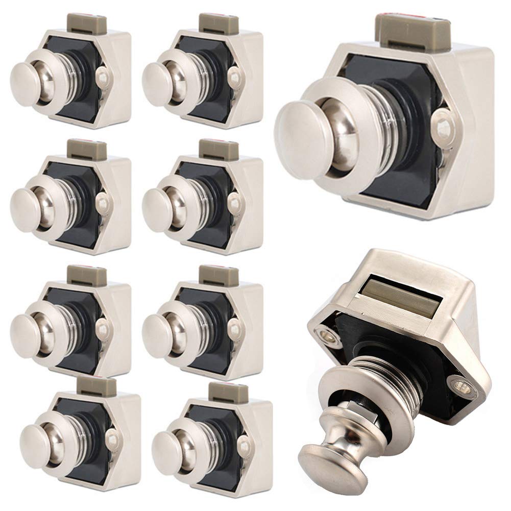 EUNEWR Push Button Catch Door Lock möbelschloss Lock,10 Stück keyless-Schrank Pull Lock Tragbar Meta