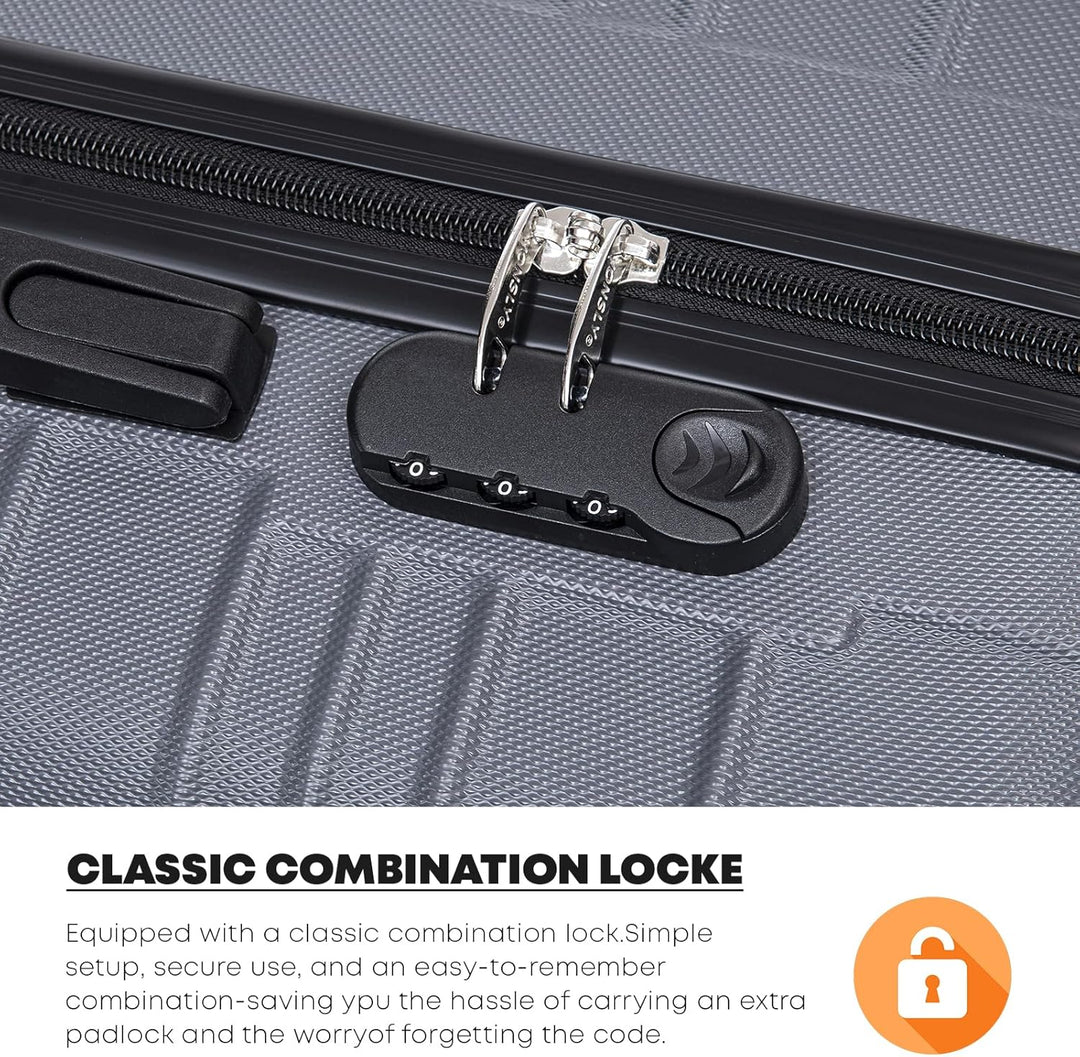 Koffer Suitcase Set, Trolley Reisekoffer, Rollkoffer Handgepäck, Kofferset, Gepäckset mit 360° Rolle