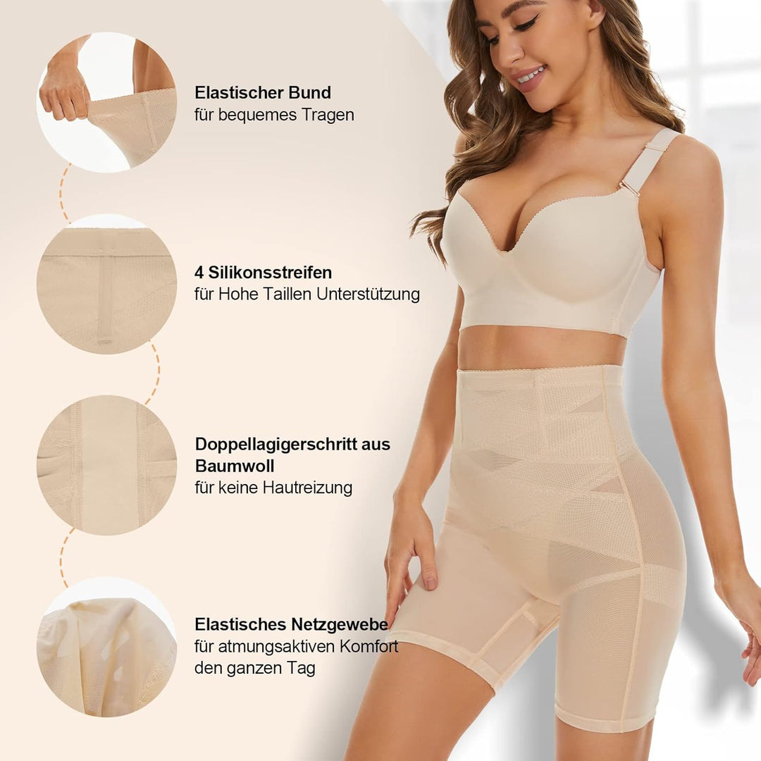 SIMIYA Bauchweg Unterhose Damen Shapewear Hohe Taille Unterwäsche Figurenformend Miederhose Bauchkon