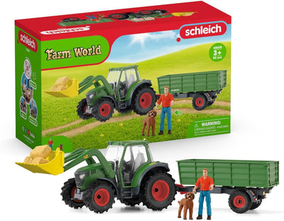 SCHLEICH 42608 Traktor mit Anhänger , ab 3 Jahren, Farm World & Farm World 42610 Bauernhof Zubehör S