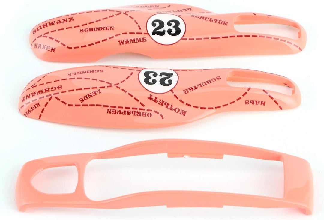 Aramox Autoschlüsselschale, Porsche Pink Pig Key Case Fernbedienung Schlüsselanhänger Abdeckung Trim
