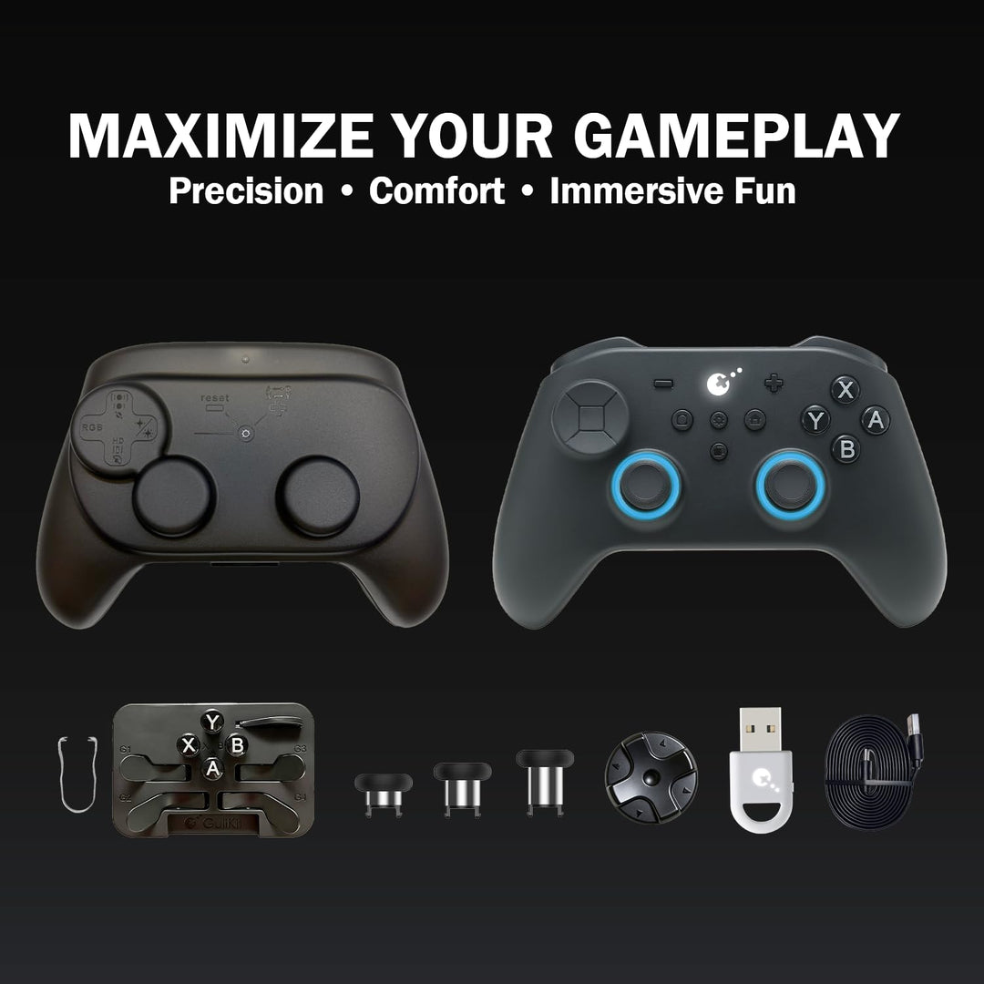 GuliKit TT Max Wireless Game Controller,Bluetooth,Hyperlink Wireless Adapter,Wired, Anti-Drift 720°