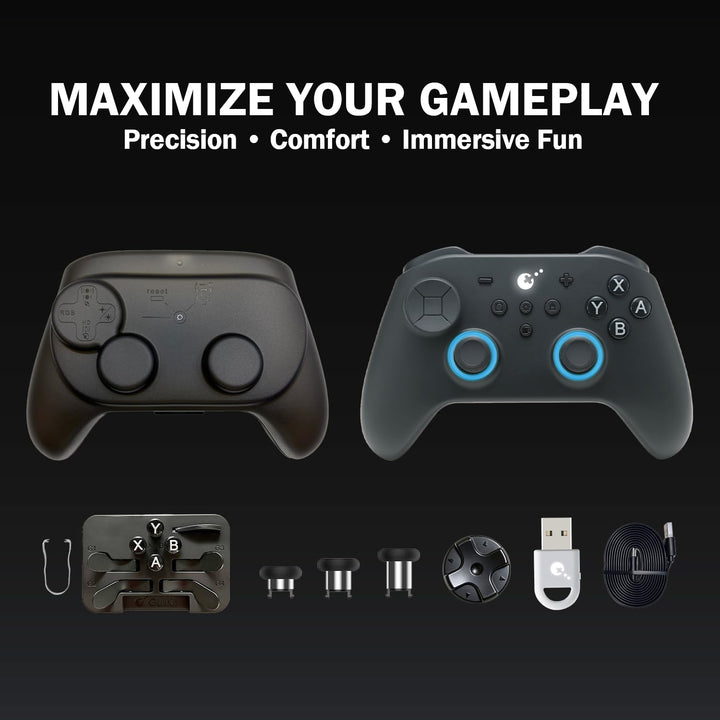 GuliKit TT Max Wireless Game Controller,Bluetooth,Hyperlink Wireless Adapter,Wired, Anti-Drift 720°