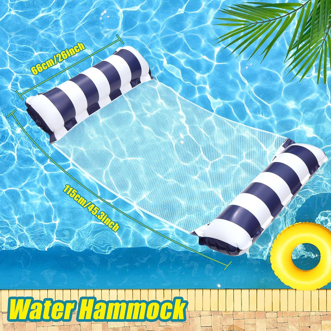 Arbolisse Luftmatratze Pool Zubehör Spass, 2 Stück Luftmatratze Wasser Hängematte, 4 In 1 Aufblasbar