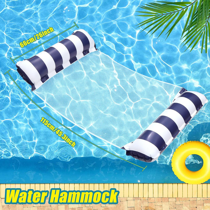 Arbolisse Luftmatratze Pool Zubehör Spass, 2 Stück Luftmatratze Wasser Hängematte, 4 In 1 Aufblasbar