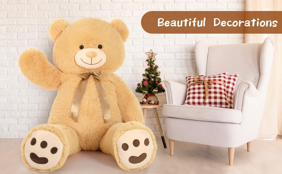 MorisMos 150cm riesen Teddy XXXL, weich gross teddybär XXL,süss kuschelbär plüschbär als Geschenk fü