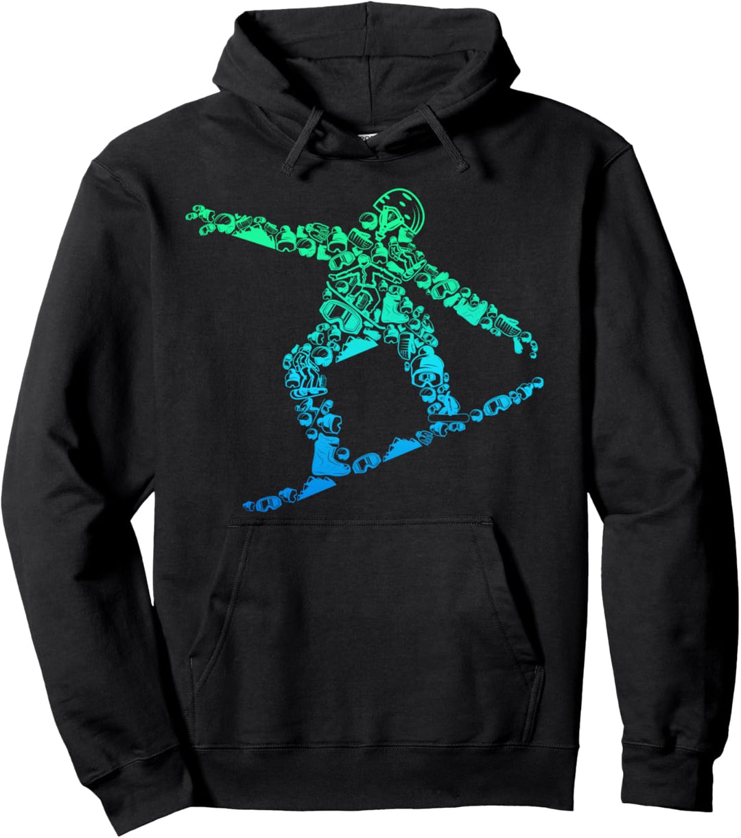 Snowboard Snowboarder Männer Jungen Kinder Pullover Hoodie