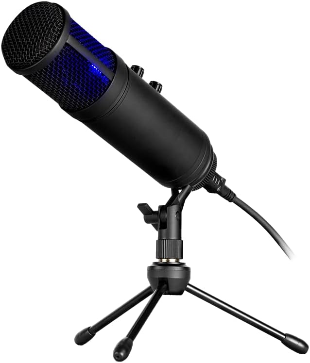 Professionelles Kaliope-Mikrofon für Gaming und Podcast. Schwarz, Schwarz