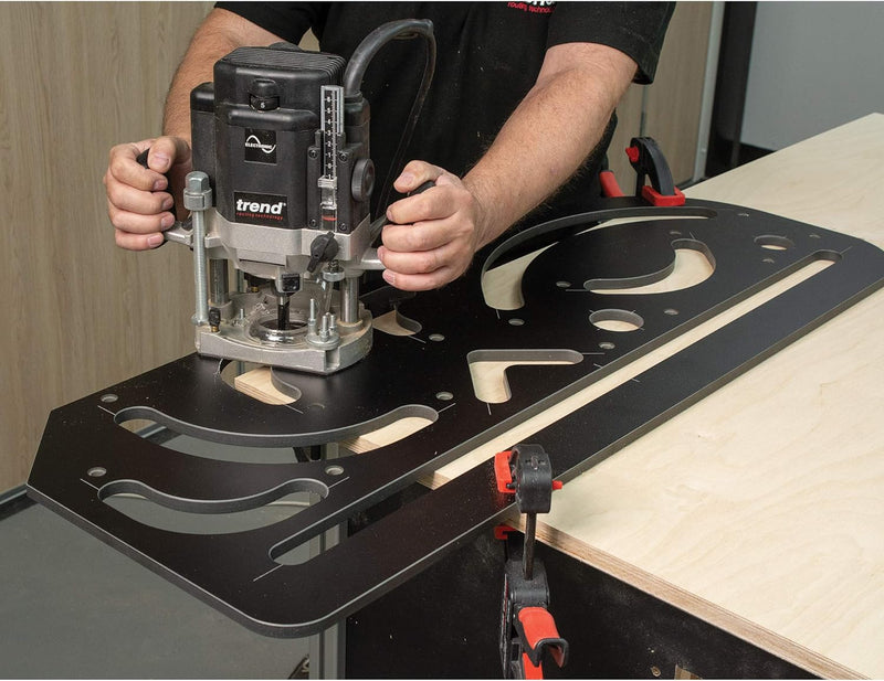 Trend Öffnungs- und Radiusschablone, zum Ausfräsen von Öffnungen, Aussparungen und Radien in Arbeits