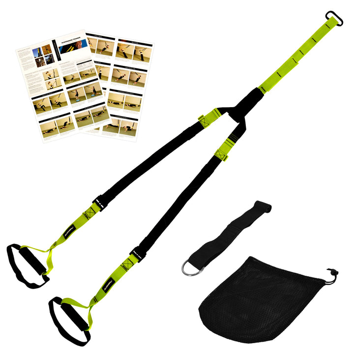 MSPORTS Schlingentrainer Profi Sling Trainer | inkl. Übungsanleitung, Tragetasche und Door Anker Fun