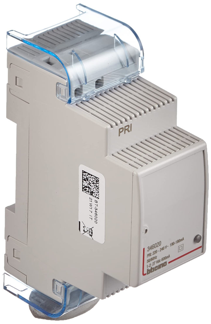 BTICINO, Reiheneinbau-Zusatznetzgerät für Video-Sprechanlagen, 27V DC, 600 mA, 2TE, 346020