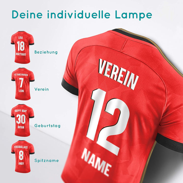 Elbeffekt Trikotlampe für Melsungen Fans aus Holz - personalisierbares Geschenk - schenke Dein indiv