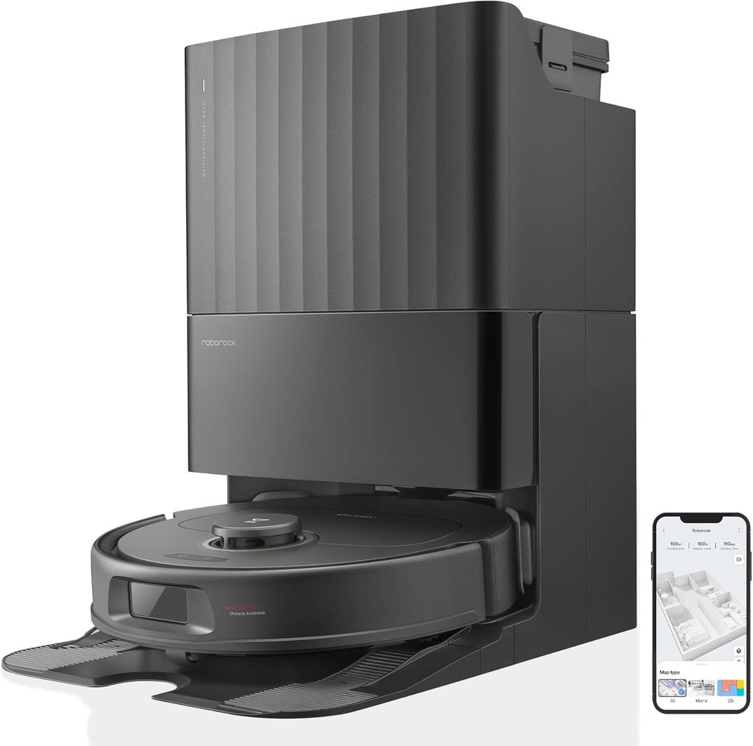 roborock Qrevo Pro Saugroboter mit Wischfunktion&Hebarem Wischmopp, FlexiArm Design™ Kantenreinigung