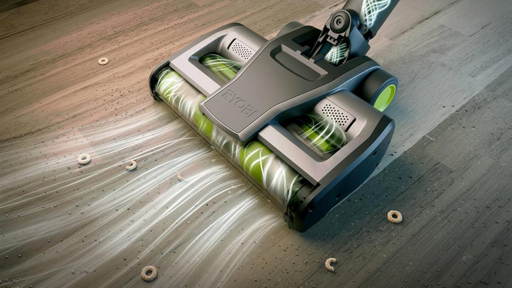 RYOBI 18 V ONE+ Brushless Bodenhandsauger RASV18BL-0, 135 AW Saugleistung, Dual-Zyklonen HEPA 13 Fil