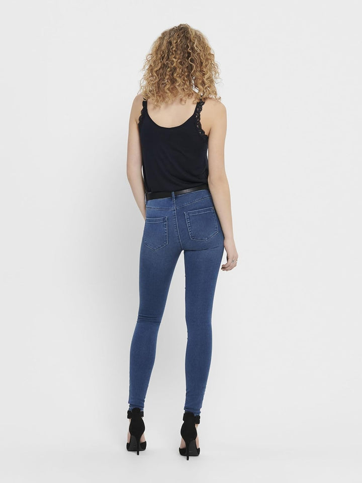 ONLY Female Skinny Jeans ONLROYAL Hohe Taille Skinny Fit Jeans Klassisch XS/34 Blau (Medium Blue Den