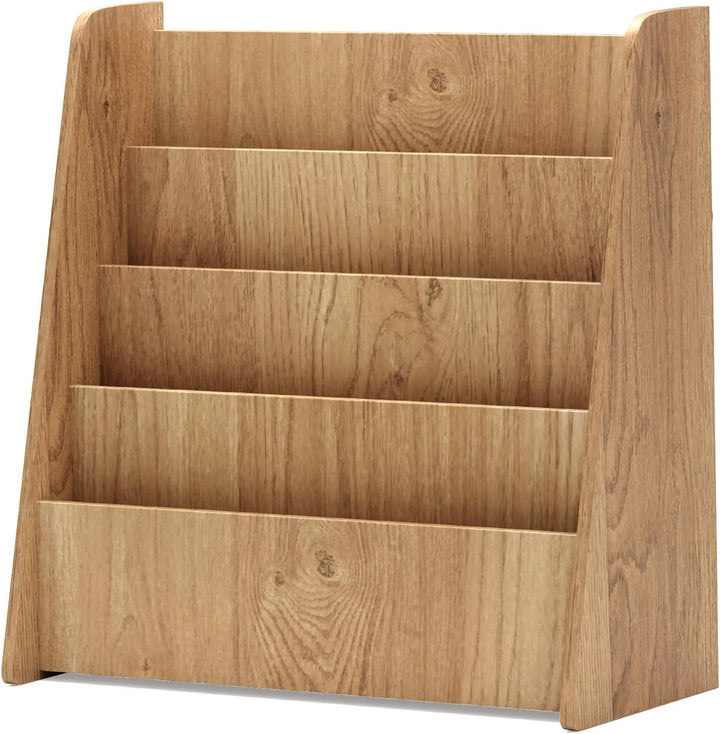 GOPLUS Bücherregal Kinder, Montessori Kinderregal mit 4 Ablagefächern, Kinderbücherregal Büchergeste