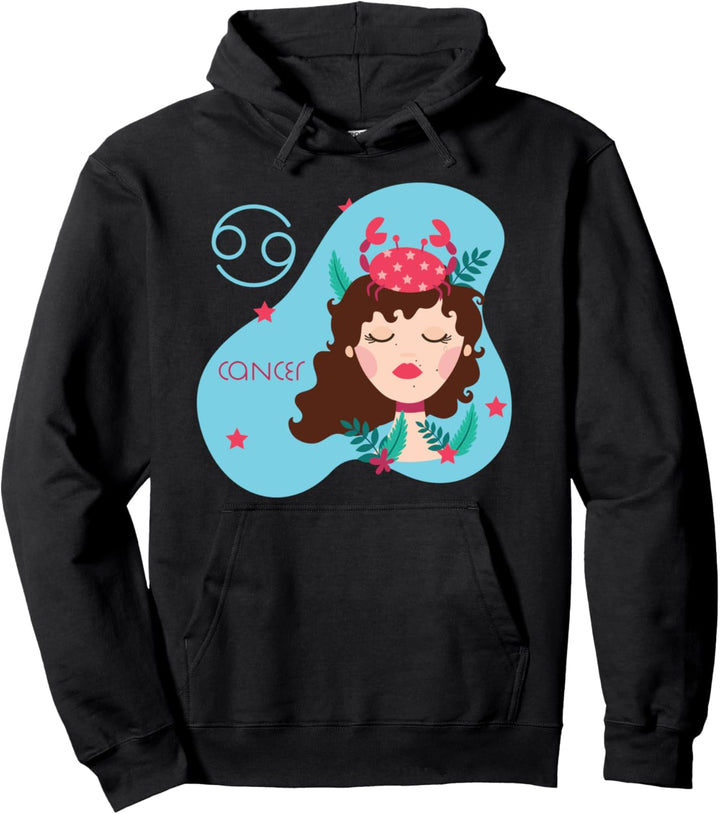 Nettes Krebs-Mädchen-Sternzeichen-Horoskop Pullover Hoodie
