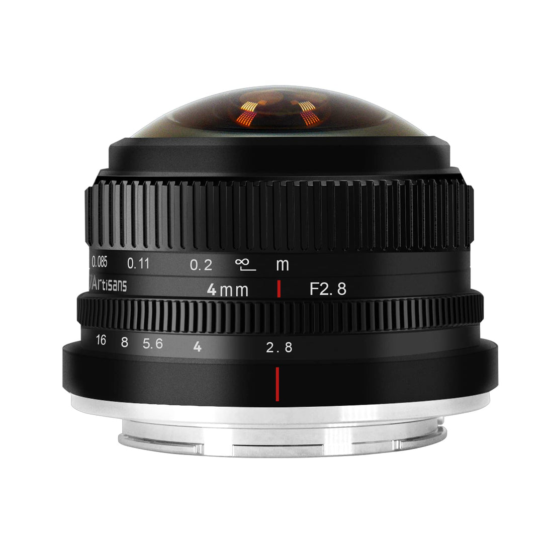7 Artisans 4mm F2.8 Fisheye Ultra Wide Angle Lens APS-C Handbuch Focus Prime Lens Kompatible M4/3 Mo
