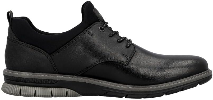 Rieker Herren 14454 Slipper 46 EU Weit Schwarz, 46 EU Weit Schwarz